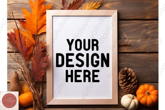 Autumn Fall Frame Mockup 14 for Graphics and Frames Amp