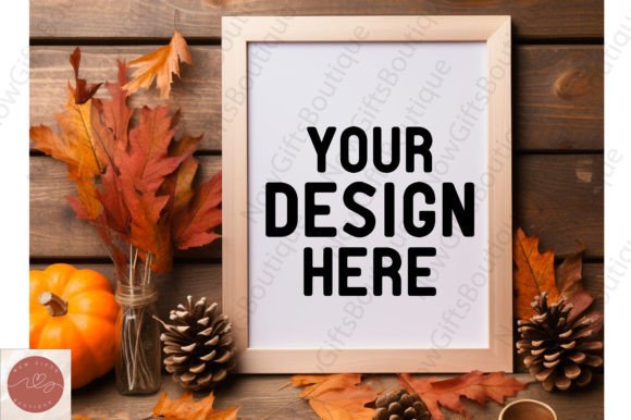 Autumn Fall Frame Mockup 20 for Graphics and Frames Amp
