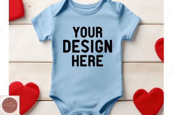 Bella Canvas 100b Baby Mockup 7 Graphics and Baby Amp
