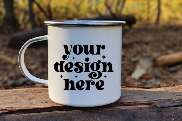 Camping Mug Mockup Enamel 11 Graphics Review for Mugs Amp