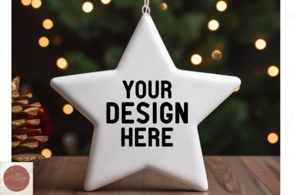 Christmas Ornament Star Mockup 28 for Graphics and Christmas Amp