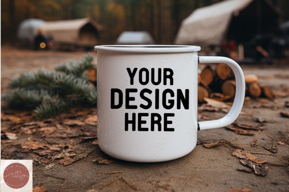 Enamel Camping Mug Mockup 12 Graphics for Mugs Amp