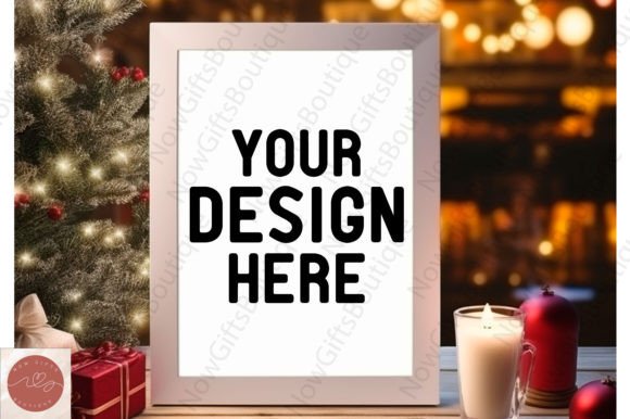 Frame Mockup, Christmas Mockup 5 for Graphics and Frames Amp