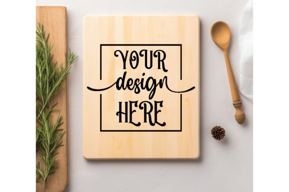 FREE Christmas Cutting Board Mockup for Graphics and Kitchenware