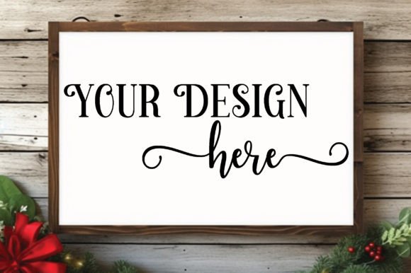 FREE Christmas Farmhouse Wood Sign Graphics and Frames Amp