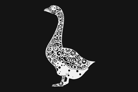 Goose Mandala Drawing 91: Premium Graphics & Illustrations for Crafters