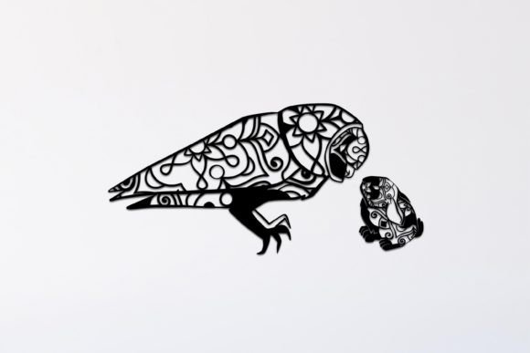 Owl and Bunny Mandala Drawing 124: Premium Graphics for Branding
