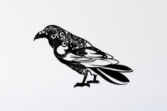 Raven Mandala Drawing 115: A Review for Graphics and Illustrations Sellers