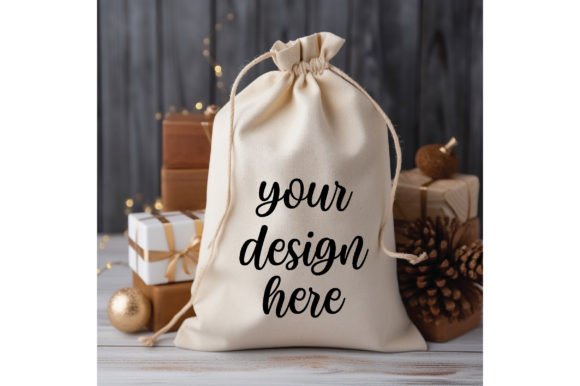 Santa Christmas Sack Mockup 8 Graphics Bags Amp Review