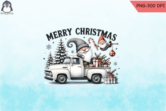 Santa s Delivery Truck Design Graphics for Crafts