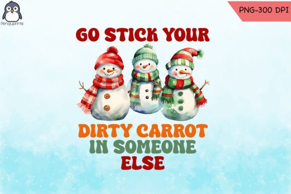 Snowmen Dirty Carrot Joke Graphics for Crafts