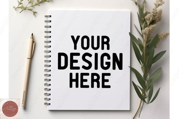 Stationery Flat Lay Notepad Mockup 7: A Graphic Design Asset for Notebooks Amp