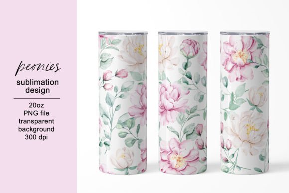 Tumbler Sublimation Design with Peonies: A Designer's Review