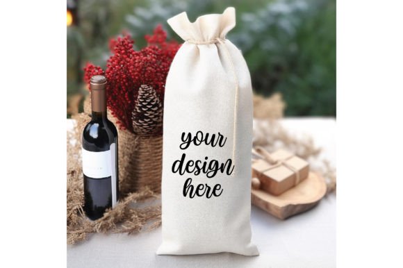 Wine Gift Bag Christmas Mockup 10 Graphics Bags Amp Review