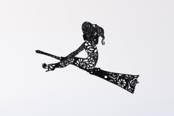 Witch on Broom Mandala Drawing 20 Graphics and Illustrations Review