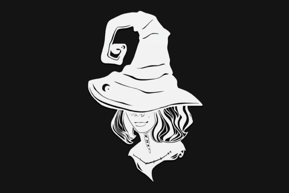 Witch with Hat Drawing 23: A Practical Review for Graphics and Illustrations